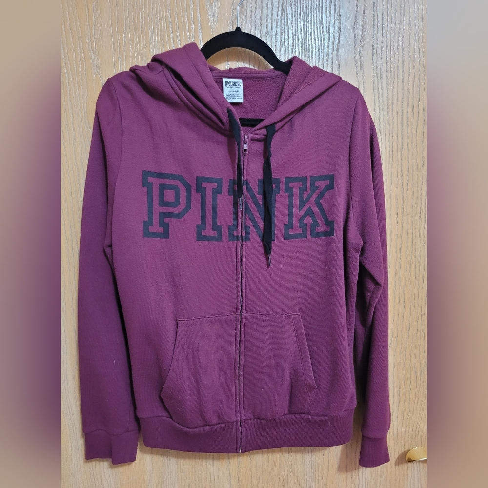 Maroon Zip-up by PINK Victoria's Secret